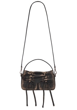 Acne Studios Multi Pocket Micro Bag in Dark Brown & Beige - Brown. Size all.