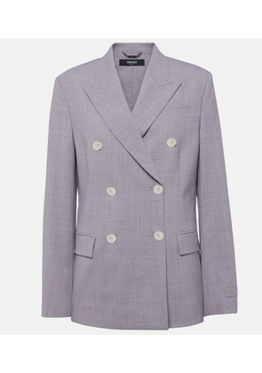 Versace Melange wool-blend blazer