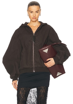 THE ATTICO Bomber Jacket in Brown - Brown. Size 42 (also in 44).