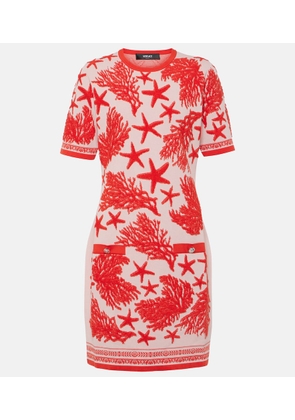Versace Barocco Sea jacquard minidress