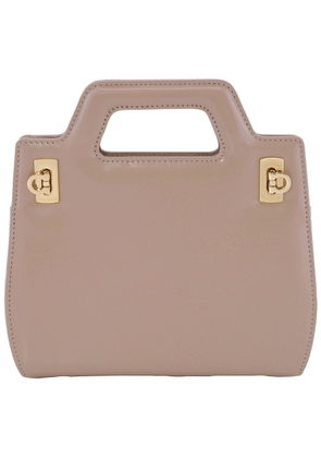 Ferragamo Ladies Beige Wanda Leather Mini Bag