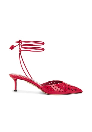 Aquazzura Amourose 50 Pump in Lipstick - Red. Size 36 (also in 36.5, 37, 38, 39, 39.5, 40, 41).
