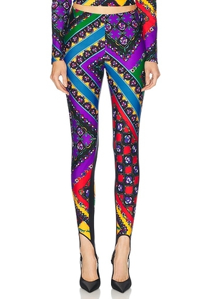 Emilio Pucci Lycra Legging in Viola & Rosso - Purple. Size M (also in XS).