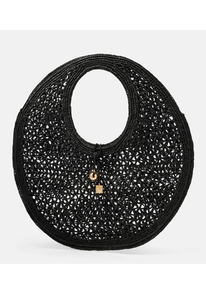 Jacquemus Le Rond Spiaggia raffia tote bag