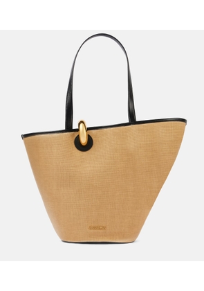 Jacquemus Le Bambola leather-trimmed basket bag