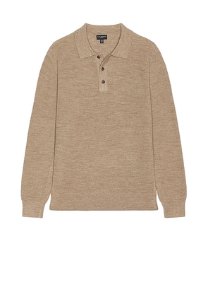 Club Monaco Refined Texture Polo in Oatmeal Heather - Beige. Size S (also in ).