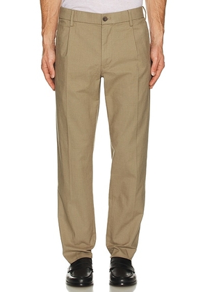 Club Monaco Hybrid Texture Elasticated Trouser in Khaki Texture - Brown. Size L (also in ).