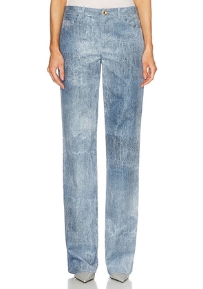 Brandon Maxwell The Reid Pant in Denim - Blue. Size 0 (also in 2, 4, 6).