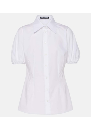 Dolce&Gabbana Puff-sleeve cotton poplin blouse