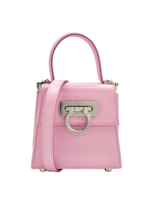 Ferragamo Ladies Pink Micro Iconic Top Handle Bag