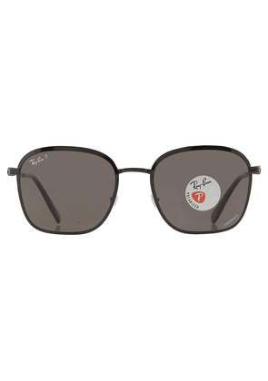 Ray Ban Polarized Dark grey Square Unisex Sunglasses RB3720 002/K8 55