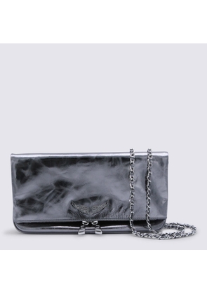 Zadig & Voltaire Silver Leather Rock Vintage Metal Shoulder Bag