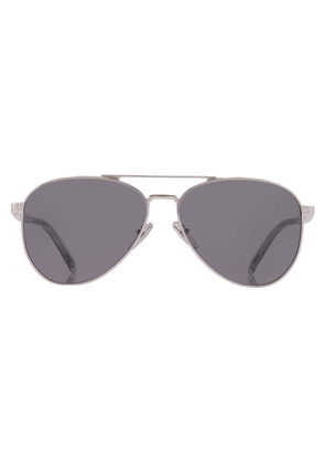Prada Dark Grey Flash Silver Pilot Mens Sunglasses PR A58S 1BC175 61