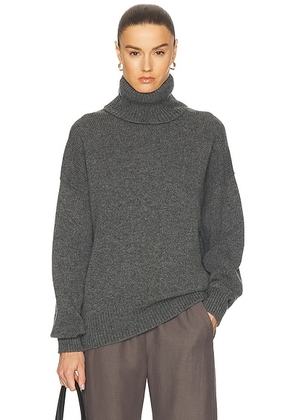 &Daughter Balla Rollneck Sweater in Derby Grey - Grey. Size L (also in XS).