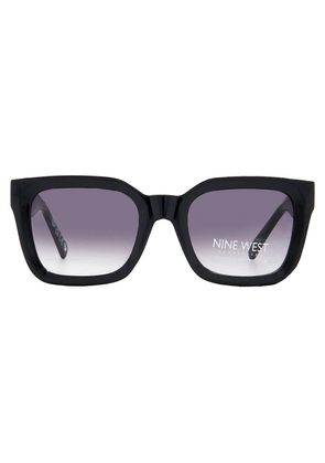 Nine West NW 23 483 BLK Smoke Rectangular Ladies Sunglasses 10267600.LTS BLK
