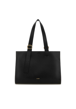 Jil Sander Black Leather Shopping Bag