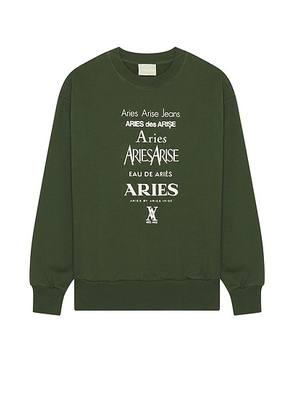 Aries Perfume Sweatshirt in Forest Green - Dark Green. Size S (also in ).
