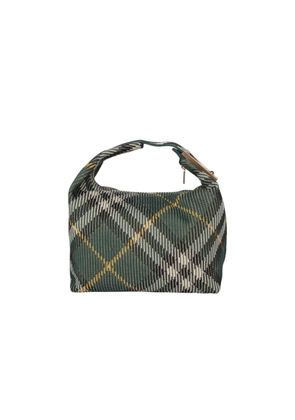 Burberry Embroidered Nylon Medium Peg Handbag