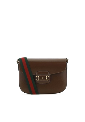 Gucci Brown Leather 1955 Horsebit Shoulder Bag
