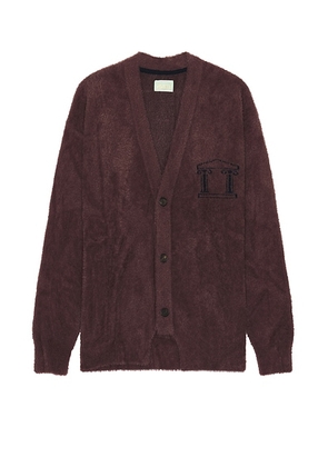 Aries Oversized Chenille Knit Cardigan in Brown - Cognac. Size M (also in ).