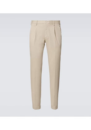 Slowear Pleated cotton tapered pants