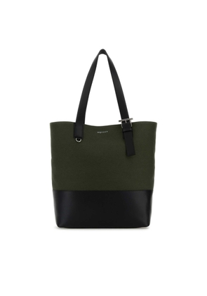 Alexander Mcqueen Army Green Canvas Shopping Bag