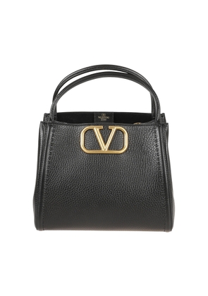 Valentino Garavani V Plaque Double Top Handle Tote