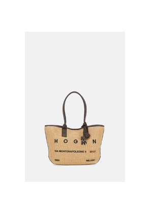 Hogan Address Shopping Rafia Bag