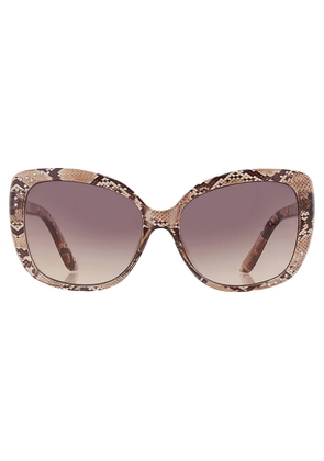 Guess Factory Brown Gradient Butterfly Ladies Sunglasses GF0383 45F 57