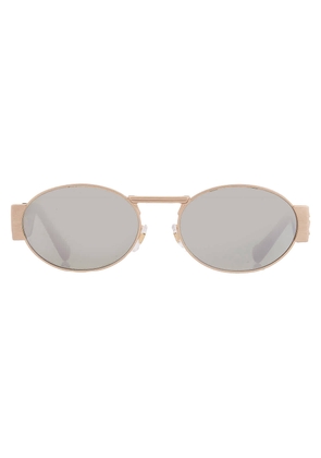 Versace Green Mirror Silver Oval Unisex Sunglasses VE2264 100230 56