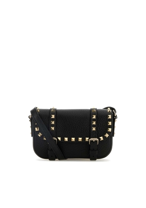 Valentino Garavani Black Leather Rockstud Crossbody Bag