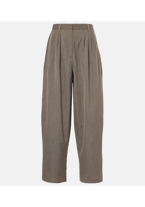 CO Wool-blend barrel-leg pants