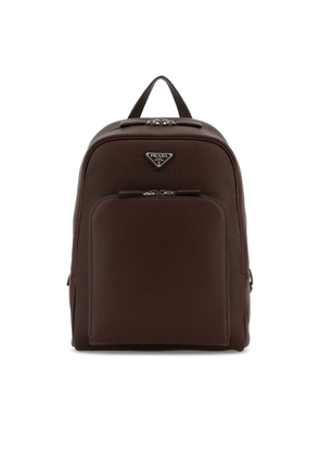 Prada Brown Leather Backpack