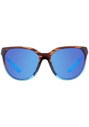 Costa Del Mar Mayfly Blue Mirror Polarized Glass Cat Eye Ladies Sunglasses 6S9110 911005 58