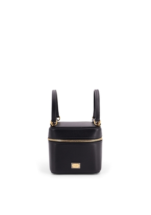 Dolce & Gabbana Black Leather Sicily Cube Handbag