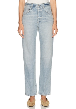 Citizens of Humanity Baretta Relaxed Straight Jeans in Hacienda - Blue. Size 23 (also in 24, 26).