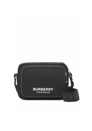 Burberry Paddy Mens Black Logo-Print Crossbody Bag