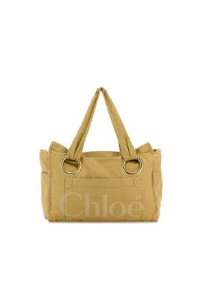 Chloé Mustard Canvas Shopping Bag