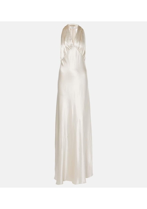 Saint Laurent Halterneck satin gown