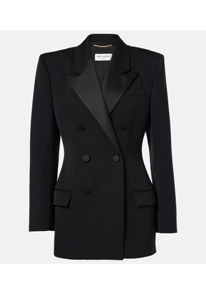 Saint Laurent Wool grain de poudre tuxedo jacket