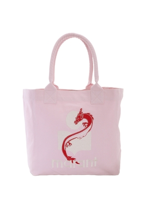Isabel Marant Ladies Pink Yenky Logo-Embroidered Small Tote Bag