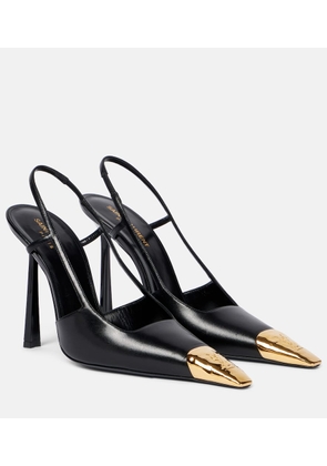 Saint Laurent Jeanne 110 leather slingback pumps