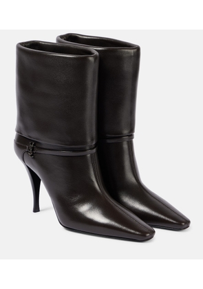 Saint Laurent Niki 90 leather booties