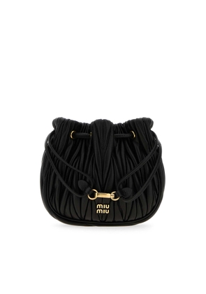 Miu Miu Black Nappa Leather Pouch