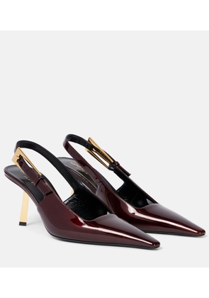 Saint Laurent Lee 75 patent leather slingback pumps