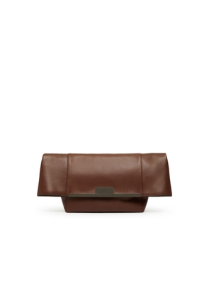 Large Clutch In Natural Leather Max Mara