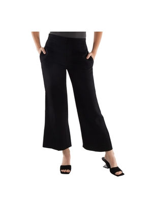 Jil Sander Ladies Black Cropped Wide-Leg Trousers, Brand Size 34 (US Size 2)