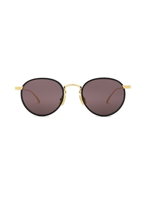 Bottega Veneta Light Ribbon Sunglasses in Gold & Grey - Metallic Gold. Size all.