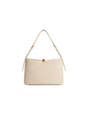 Furla Cream Leather Large sfera Soft Bag