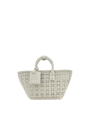 Balenciaga Sand Raffia Bistro Xs Handbag